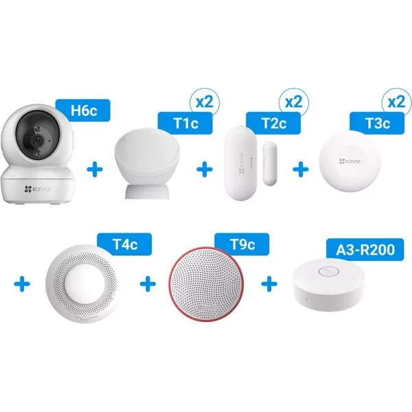 pack sécurité ezviz 9 modules + 1 caméra int 2mp