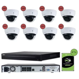 caméra de sécurité komelec kit vidéosurveillance ip 8 caméras dôme