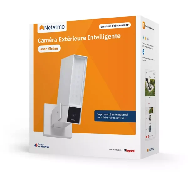 caméra de surveillance netatmo wifi pack 2 blanches avec sirène