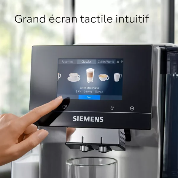expresso broyeur siemens eq700 integral inox silver/noir tq713r03