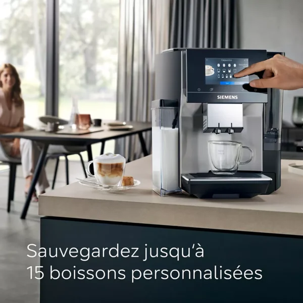 expresso broyeur siemens eq700 integral inox silver/noir tq713r03