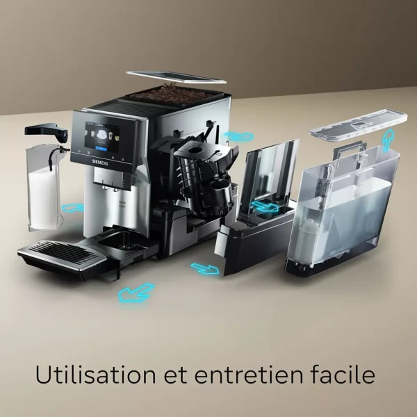 expresso broyeur siemens eq700 integral inox silver/noir tq713r03