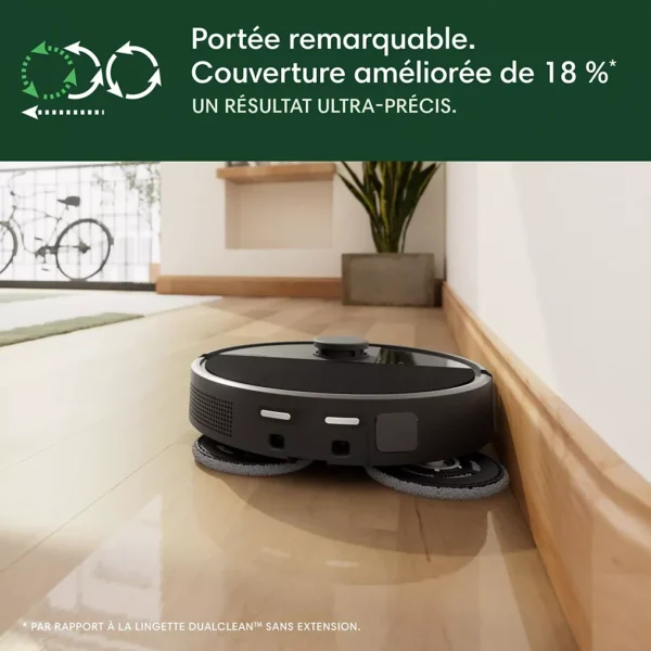 aspirateur robot irobot roomba plus 505 n185040les points clés autonomie : 1 h 45 – temps de charge : 3 h sac à poussière (station) : 1,7 l – bac à poussière (robot) : 295ml puissance d’aspiration : 7 000 pascals – niveau sonore : non communiqué hauteur du robot : 10,60 cm – hauteur du seuil : 2,0 cm le + : doté de l’intelligence artificielle pour détecter et éviter en temps réel les objets et obstacles