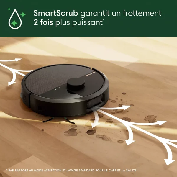 aspirateur robot irobot roomba plus 505 n185040les points clés autonomie : 1 h 45 – temps de charge : 3 h sac à poussière (station) : 1,7 l – bac à poussière (robot) : 295ml puissance d’aspiration : 7 000 pascals – niveau sonore : non communiqué hauteur du robot : 10,60 cm – hauteur du seuil : 2,0 cm le + : doté de l’intelligence artificielle pour détecter et éviter en temps réel les objets et obstacles