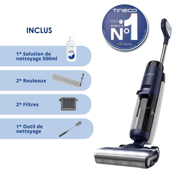 aspirateur laveur tineco floor one s7 flashdry pet