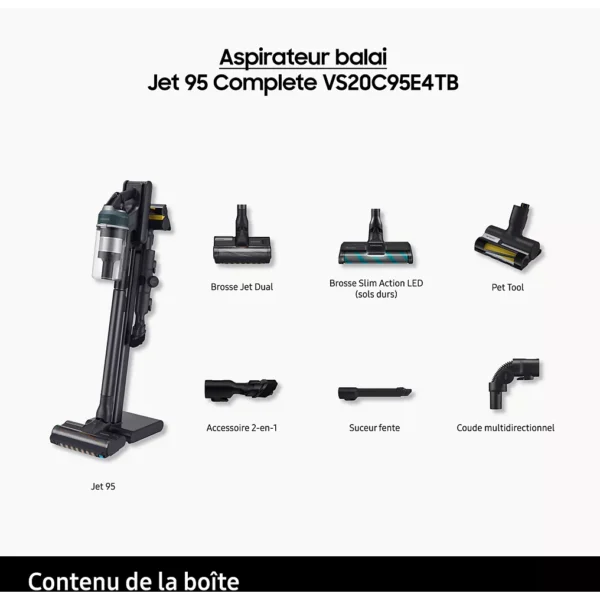 aspirateur balai samsung jet 95 complete vs20c95e4tb