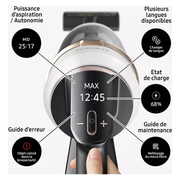 aspirateur balai samsung bespoke jet plus complete vs20b95c43w