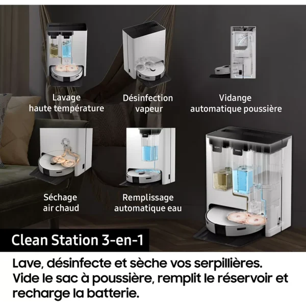 aspirateur robot samsung jet bot combo ai vr7md97a14g