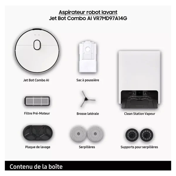aspirateur robot samsung jet bot combo ai vr7md97a14g