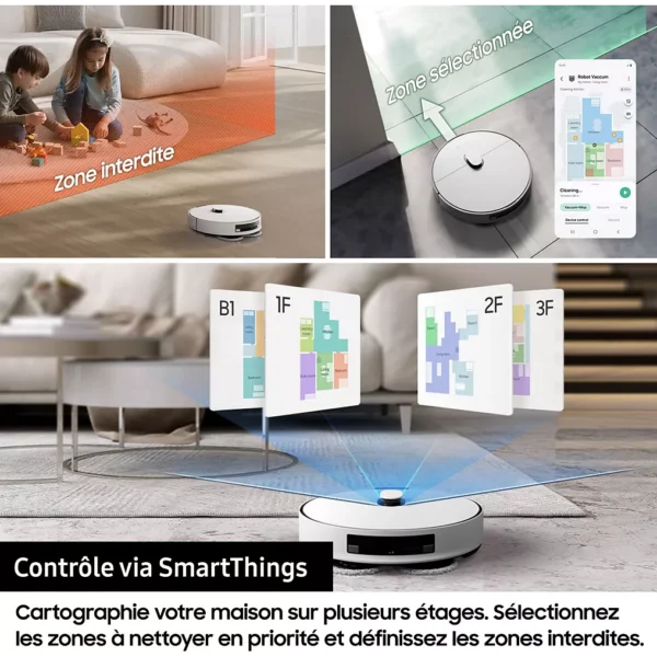 aspirateur robot samsung jet bot combo ai vr7md97a14g
