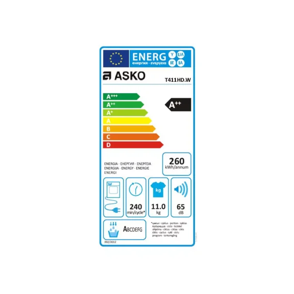 sèche linge pompe à chaleur asko t411hd.w
