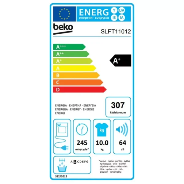 sèche linge pompe à chaleur beko slft11012