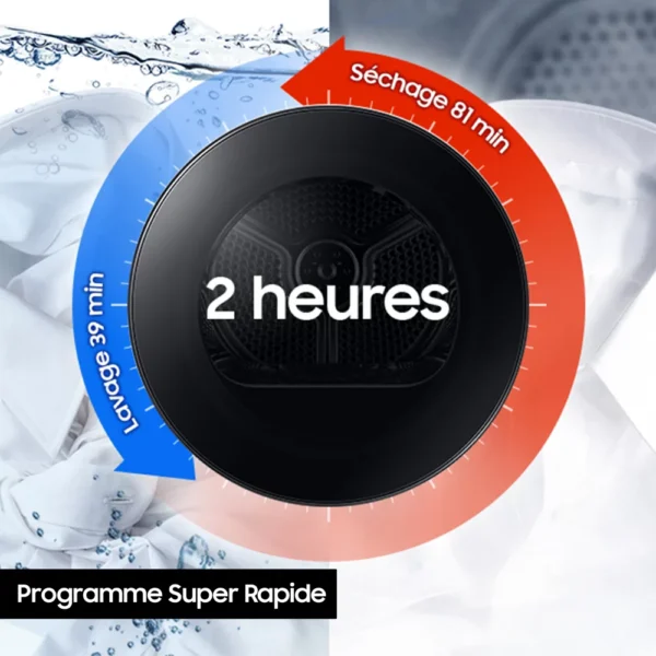 sèche linge pompe à chaleur samsung dv90bb7445gws3 bespoke ai