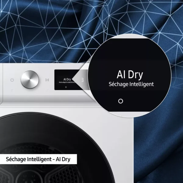 sèche linge pompe à chaleur samsung dv90bb7445gws3 bespoke ai