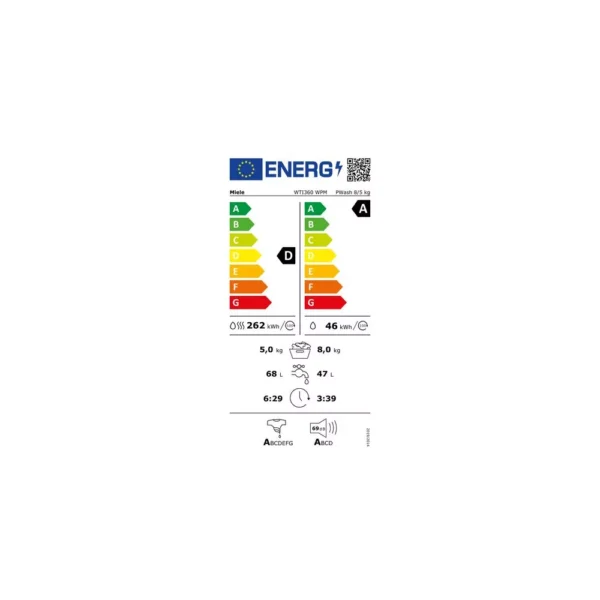 lave linge séchant hublot miele wti 360 wpm