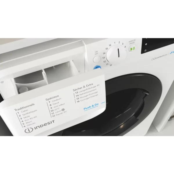 lave linge séchant hublot indesit bde964359wbfr