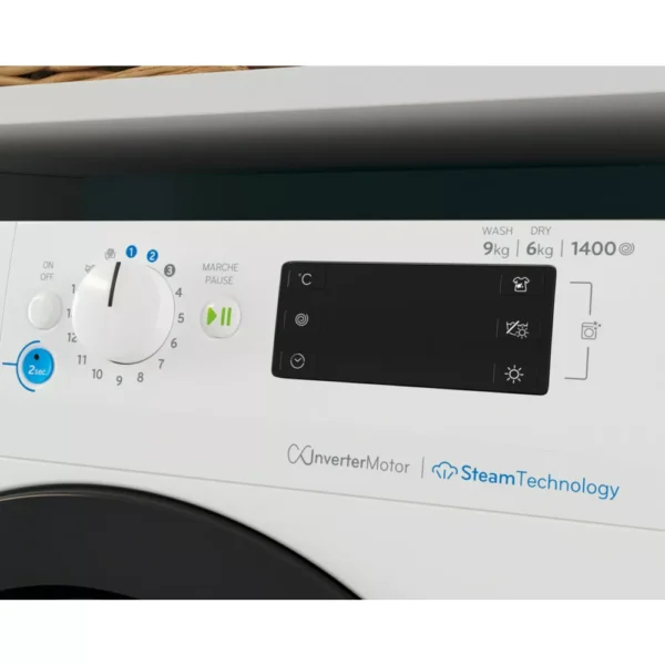 lave linge séchant hublot indesit bde96435wkvfr