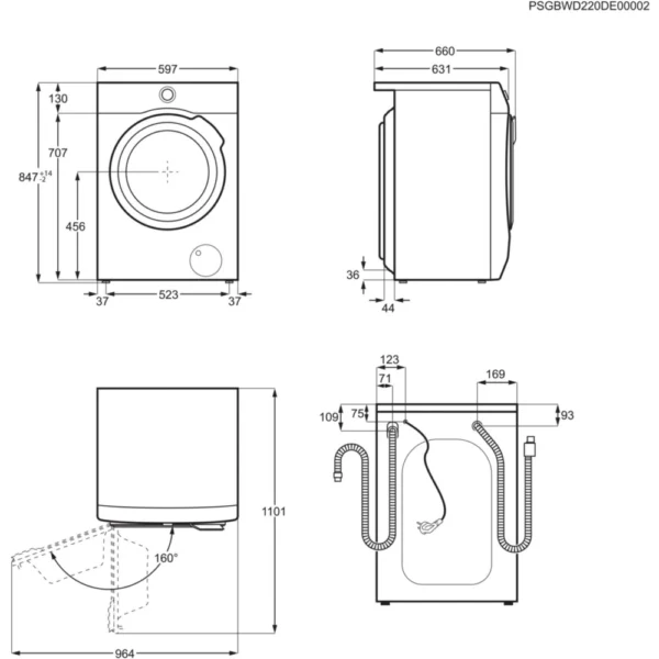 lave linge hublot aeg lfr85b114q
