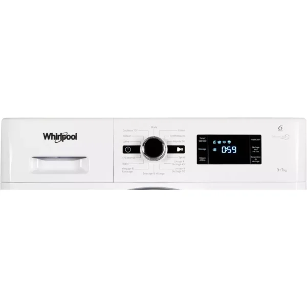 lave linge séchant hublot whirlpool fwdg97168bxfr